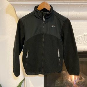 Kids Black Champion Zip Up Fleece Size Medium 8 / 10
